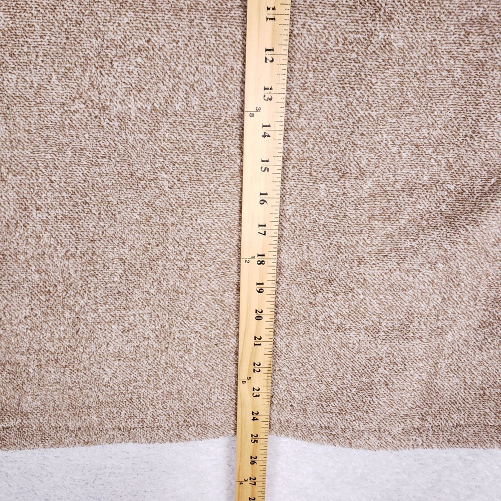 Eddie Bauer Fleece Pullover Sweater Womens Large Mock Neck Heathered Tan Cozy - Picture 8 of 8